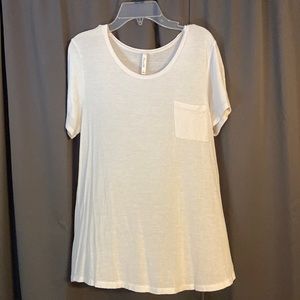 White Short Sleeve Pocket Tee